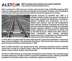 Immagine di un comunicato ed articolo realizzati per il cliente Nexus Alstom